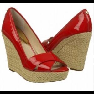 Patent Leather Red Michael Kors Wedges
